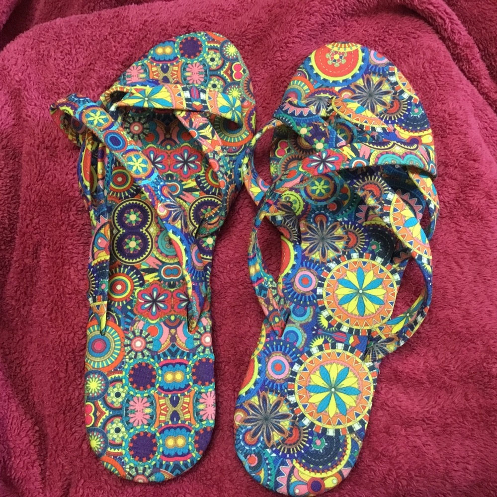 Boho Mosaic Flat Sandals